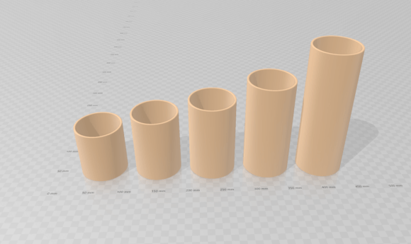 7cm Wide Base, Cylinder Vase STL File