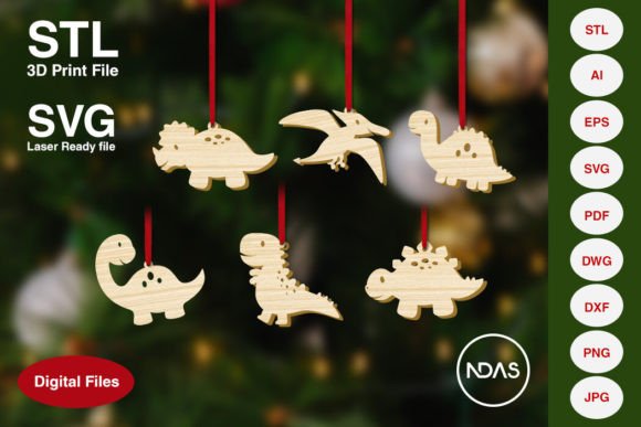 Baby Dinosaur Christmas Ornament Bundle: The Ultimate Digital Kit for Modern Creators