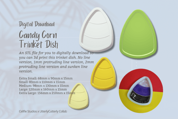 Candy Corn Dish STL File - Digital Download