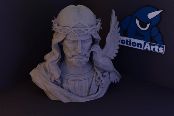 Christ with Dove: A Low-Poly 3D Model for Contemporary Faith Art