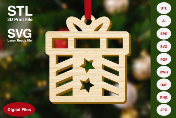 Gift Box Christmas Tree Decoration: A Premium Design Asset