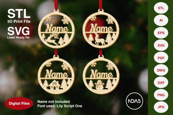Personalized Name Christmas Tree Bundle
