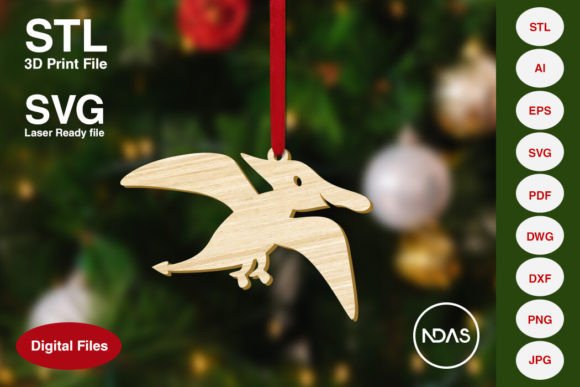 Pteranodon Baby Dinosaur Christmas Decor