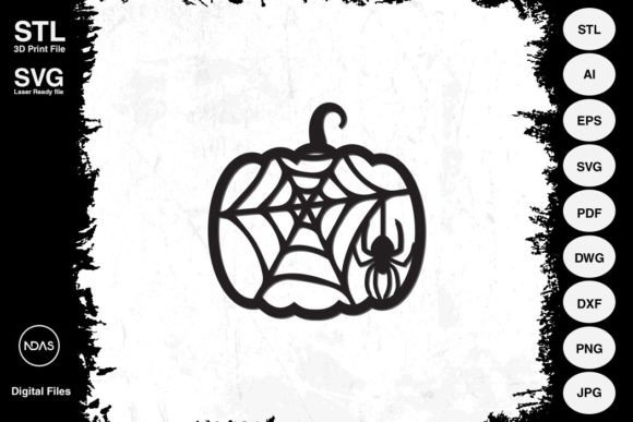 Spider on Pumpkin Halloween Decoration