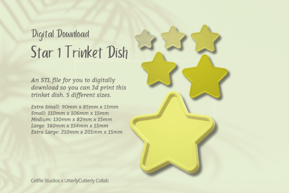 Star Trinket Dish STL File - Digital Dow
