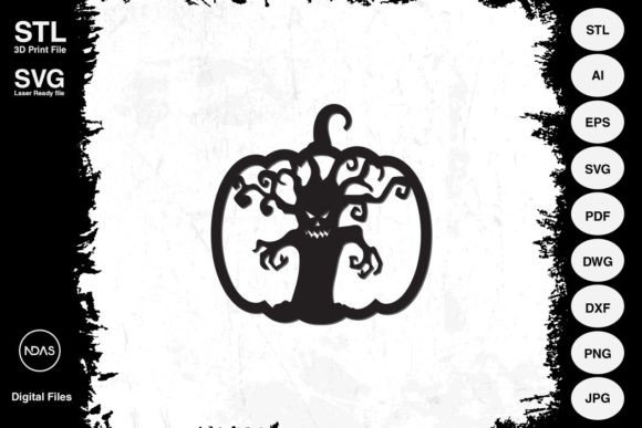 Strategic Integration of Scary Tree on Pumpkin Halloween Decor in Creative and Commercial Projects