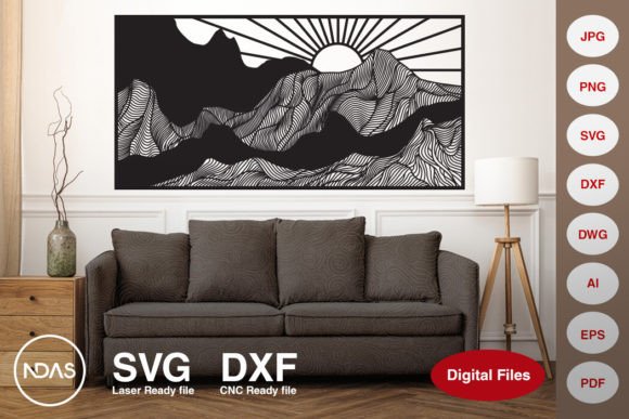 Transform Your Space with Mountain Range Wall Decoration: The Ultimate Guide to Laser Cut, CNC, and 3D Printing Designs