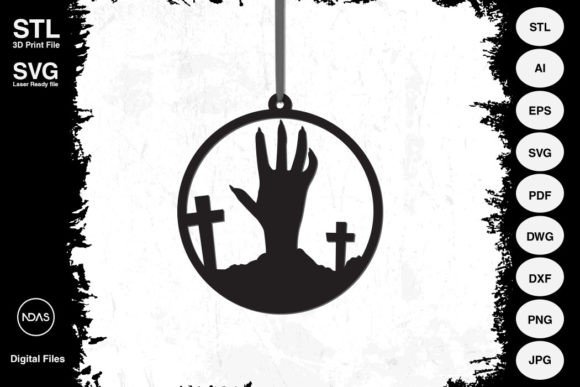 Unleashing Creativity: The Versatility of the Hand on Graveyard Halloween Ornament Digital Assets