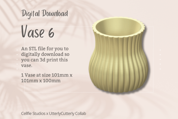 Vase 6 STL File - Digital Download: A Practical Evaluation for Home Fabrication